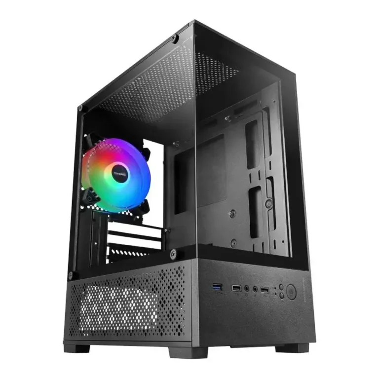 Mars Gaming MC-SE2 Caja Minitorre Cristal Templado Sin Fuente Negra