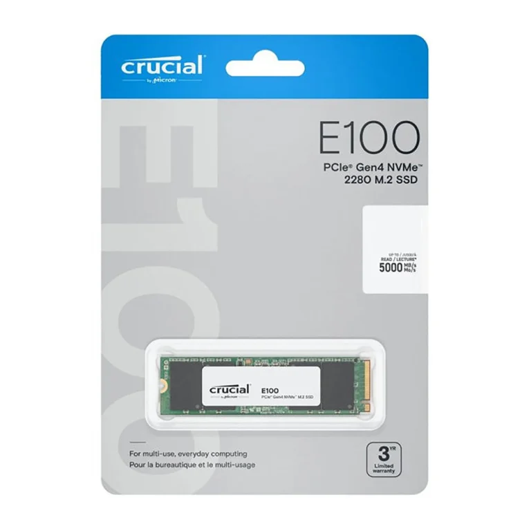 Crucial E100 PCIe Gen4 NVMe M.2 SSD