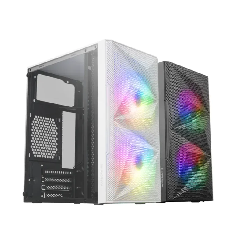 Mars Gaming MC-ME FRGB Caja Minitorre Gaming Blanca