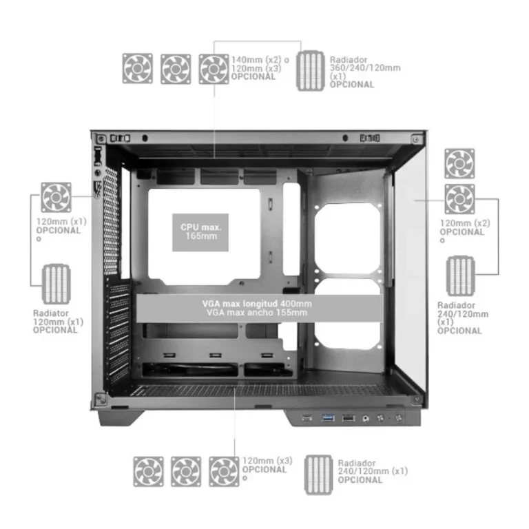 Mars Gaming MC-MIRAGE Caja Semitorre ATX Gaming