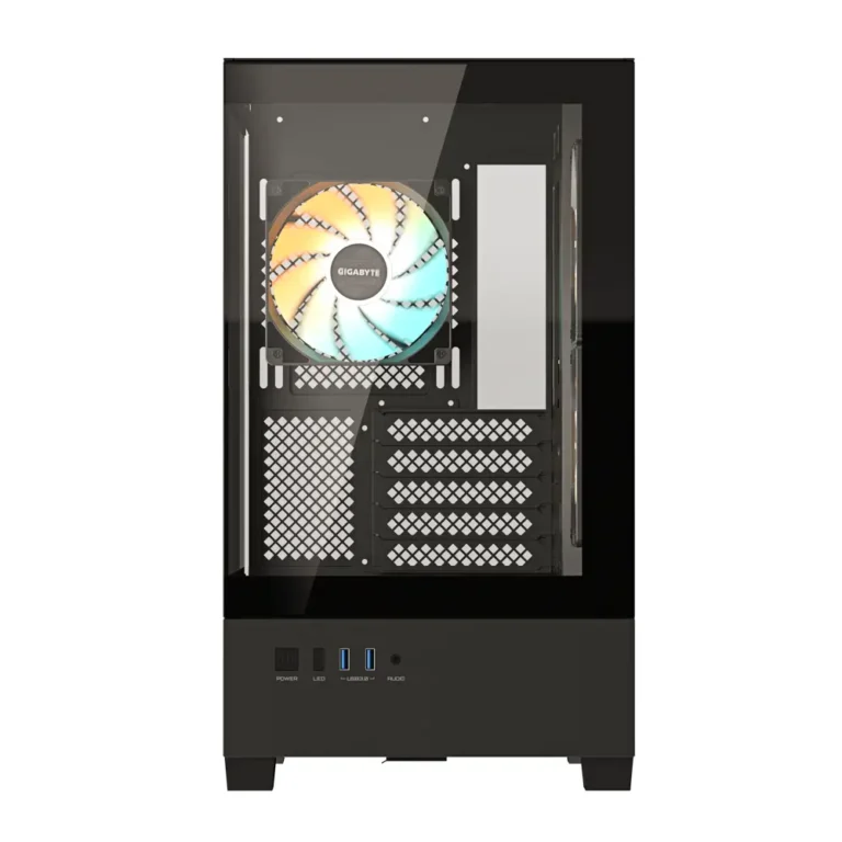GIGABYTE C201 PANORAMIC Caja Gaming Semitorre ATX RGB Fusion Sin Fuente Negro