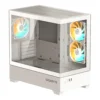 GIGABYTE C201 PANORAMIC Caja Gaming Semitorre ATX RGB Fusion Sin Fuente Blanca