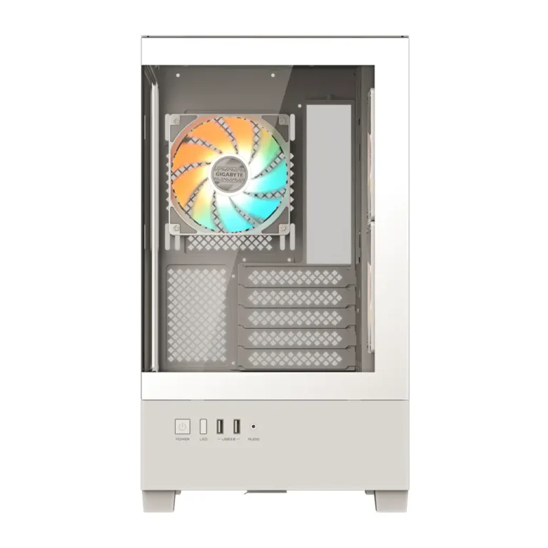 GIGABYTE C201 PANORAMIC Caja Gaming Semitorre ATX RGB Fusion Sin Fuente Blanca