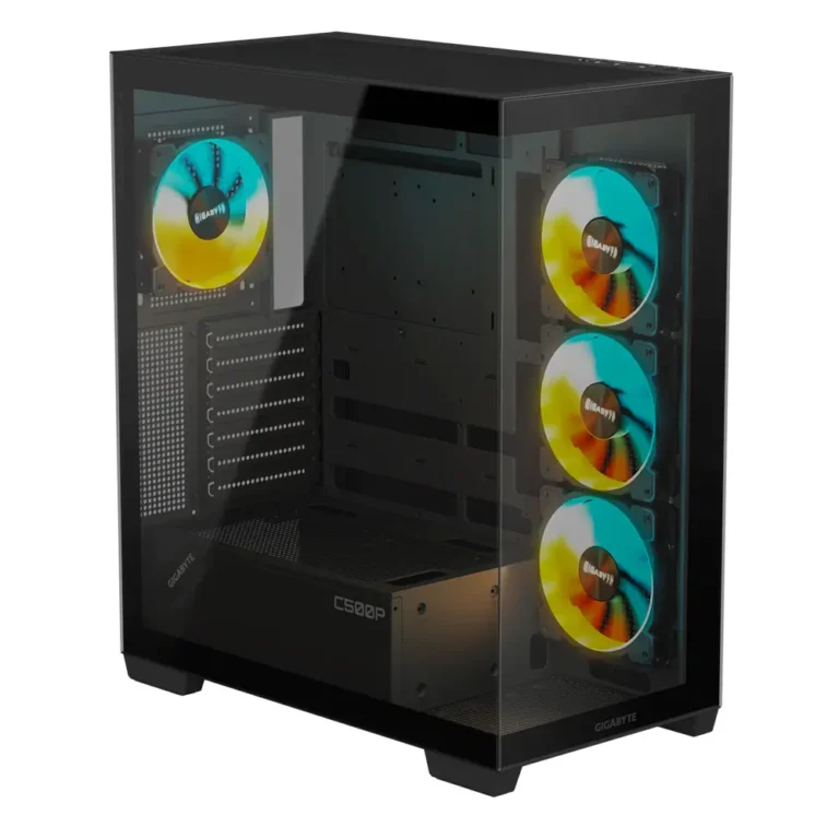 Gigabyte C500 Panoramic Stealth Caja ATX Semitorre Gaming Sin Fuente Negra