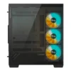 Panoramic Stealth Caja ATX Semitorre Gaming Sin Fuente Negra