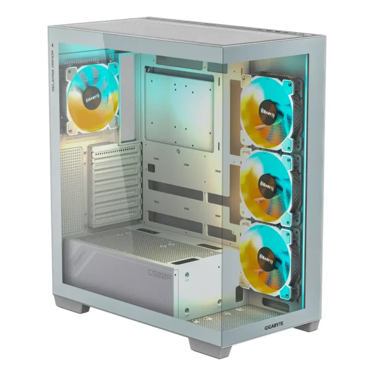 Panoramic Stealth Caja ATX Semitorre Gaming Sin Fuente Blanca