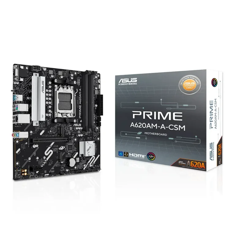 ASUS PRIME A620AM-A-CSM AMD® A620A DDR5-SDRAM Zócalo AM5 Placa Base Gaming Micro ATX