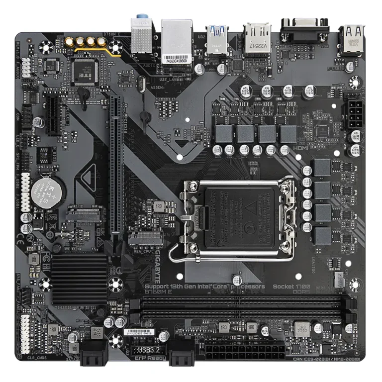 GIGABYTE B760M E Intel® B760 LGA 1700 DDR5-SDRAM Placa Base Micro ATX
