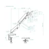 Tooq DB1733TNR Soporte Mesa para Pantallas 1 brazo 17-32" Negro
