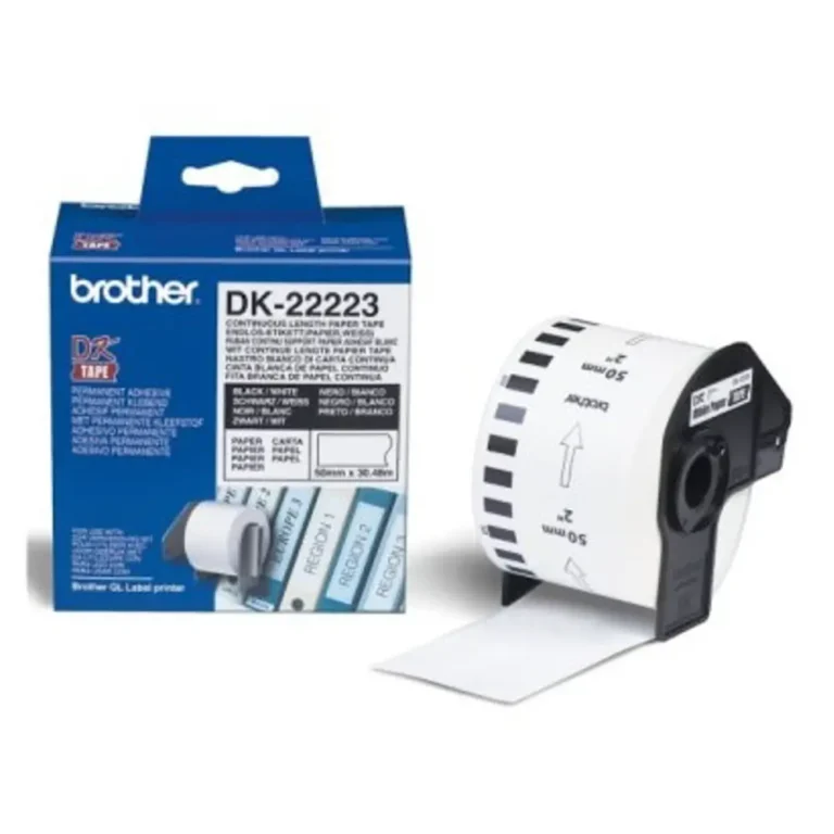 Brother DK22223 Cinta Papel Térmico Adhesivo 50mm Blanco