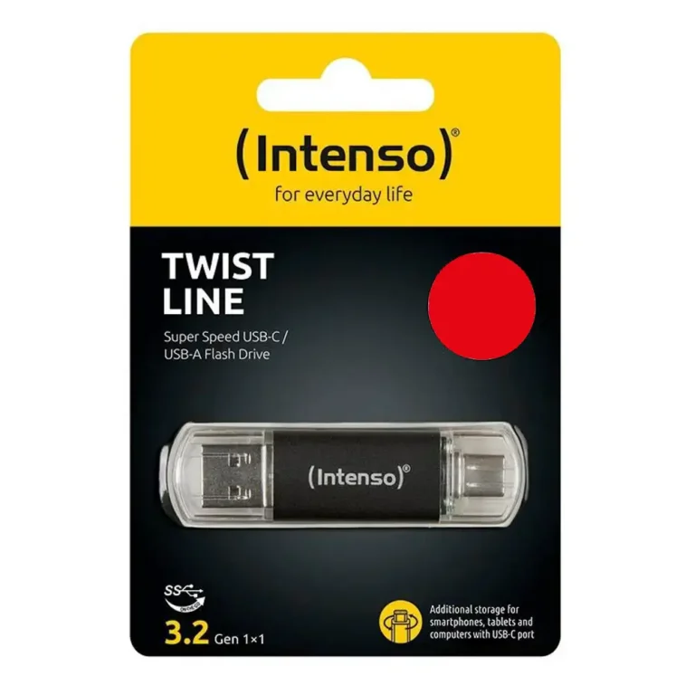 Intenso Twist Line Lápiz USB-A + USB-C 3.2 Antracita