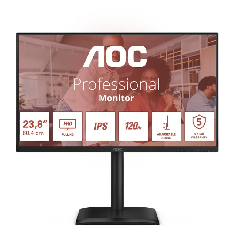 AOC 24E4U Monitor Profesional 23.8" Full HD 120Hz IPS Negro