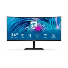 Philips 346E2CUAE Monitor Profesional 34" WQHD Multimedia Ultrapanorámico Curvo Negro