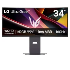 LG 34G600A-B UltraGear Monitor Gaming 34" UWQHD Multimedia 1ms 160Hz VA Ultrapanorámico Curvo Negro