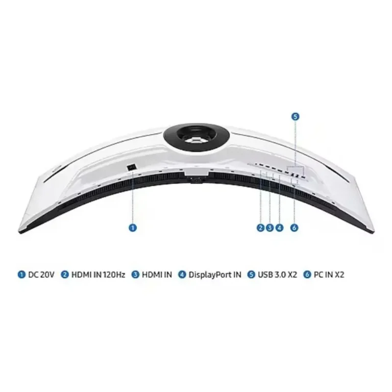 Samsung Odyssey Neo G9 S57CG952NU Monitor Gaming 57" Dual UHD 240Hz Ultrapanorámico Regulable Curvo Blanco