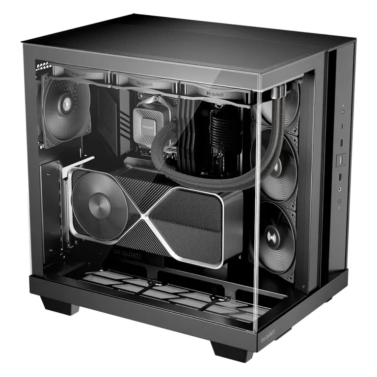 be quiet! Light Base 500 Semitorre Gaming Ventana Lateral y Frontal de Cristal Templado Refrigeración Líquida Negro