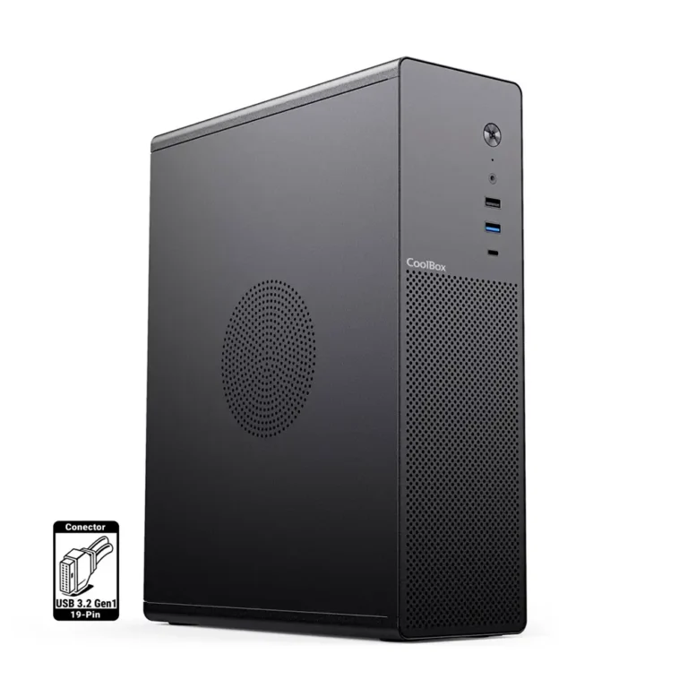 Coolbox MATX T100 Slim Caja Microtorre USB-C 3.2 GEN1 Negro