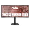 AOC CU34E4CV Monitor Profesional 34" WQHD MM Regulable Ultraparonámico Curvo