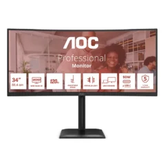 AOC CU34E4CV Monitor Profesional 34" WQHD MM Regulable Ultraparonámico Curvo