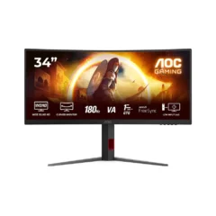 AOC CU34G4 Monitor Gaming 34" WQHD 1ms 180Hz VA Ultrapanorámico Curvo Negro