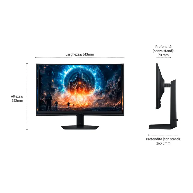 Samsung Odyssey G6 G60F S27FG602EU Monitor Gaming 27" QHD 1ms 350Hz IPS Regulable Negro