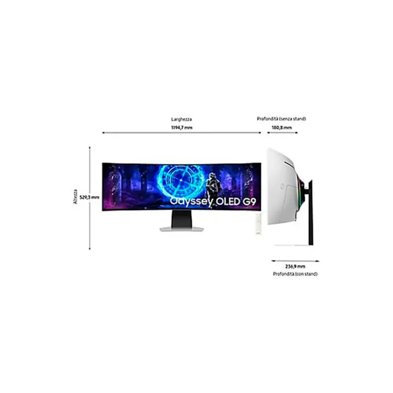 Samsung Odyssey OLED G9 S49DG950SU Smart Monitor Gaming 49" Dual QHD 1ms 240Hz OLED Ultrapanorámico Curvo Regulable Plata