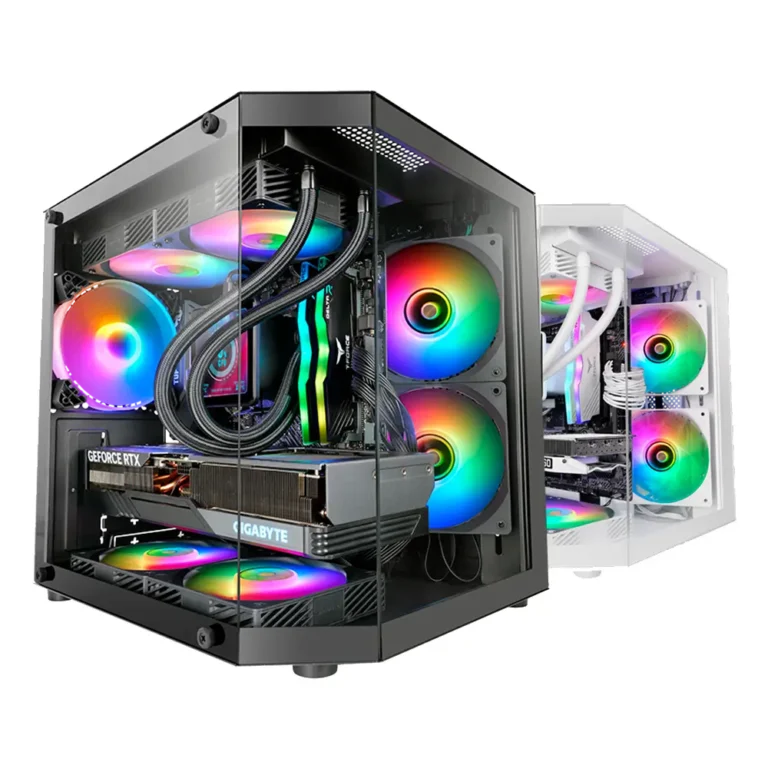 Mars Gaming MC-3TLITE Caja Mini Torre Gaming Cristal Templado Doble Cámara