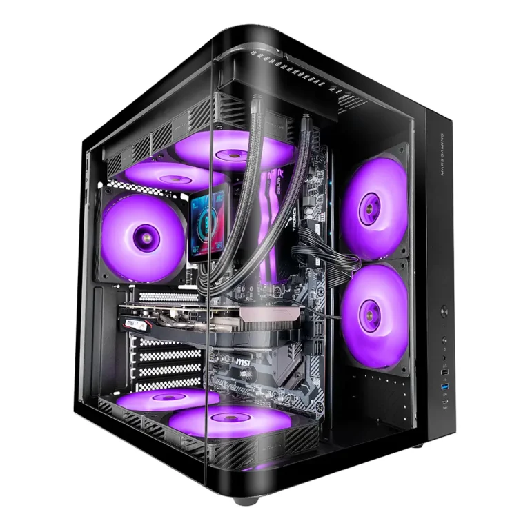 Mars Gaming MC-CURV Semitorre Gaming Lateral de Cristal Curvo Sin Marco Refrigeración Líquida
