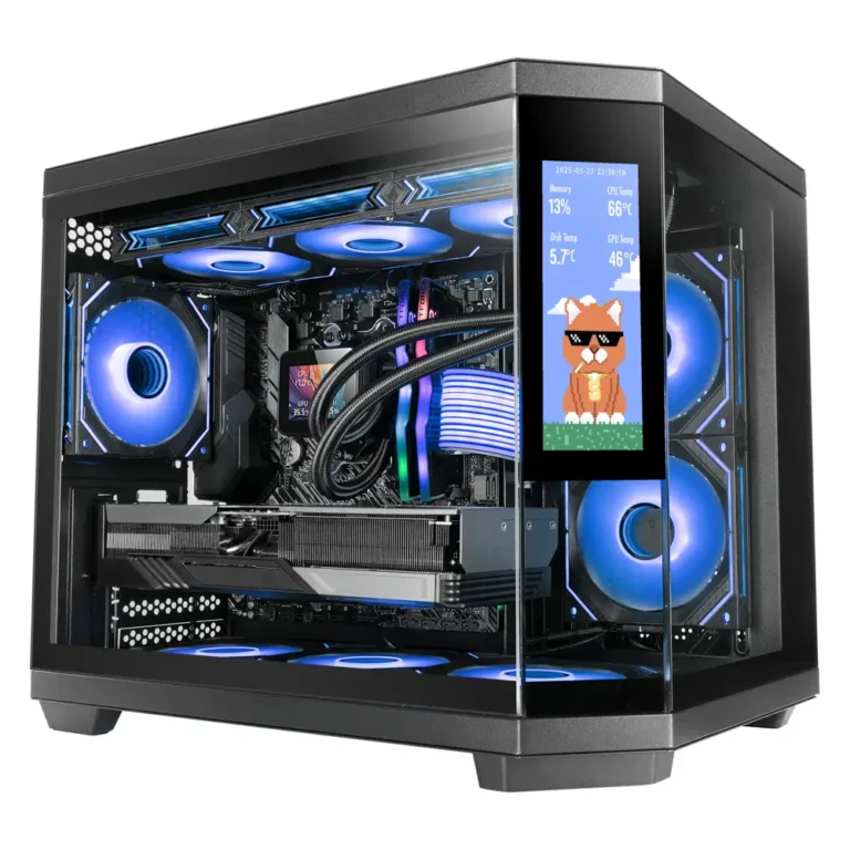 Mars Gaming MC-3TCORELCDM Minitorre Gaming Cristal Templado Micro ATX Refrigeración Líquida