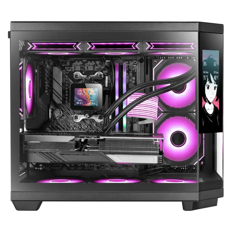 Mars Gaming MC-3TCORELCDM Minitorre Gaming Cristal Templado Micro ATX Refrigeración Líquida