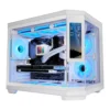Mars Gaming MC-3TCORELCDM Minitorre Gaming Cristal Templado Micro ATX Refrigeración Líquida Blanco