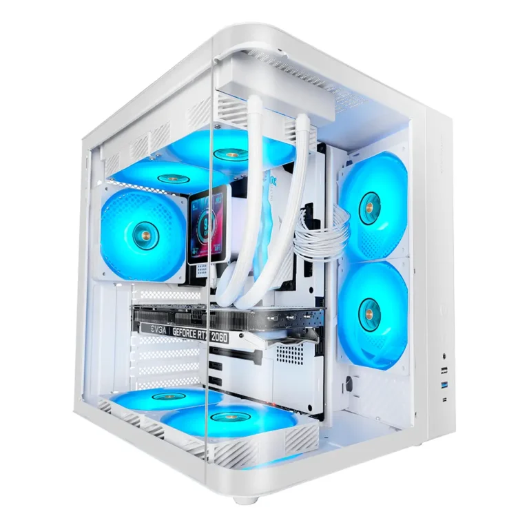 Mars Gaming MC-CURV Semitorre Gaming Lateral de Cristal Curvo Sin Marco Refrigeración Líquida