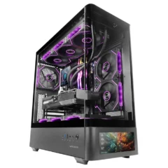 Mars Gaming MC-LCDPRO Semitorre Gaming Lateral de Cristal Curvo Sin Marco Refrigeración Líquida