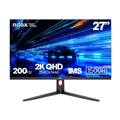 NILOX NXM27CV2K2001 Monitor Gaming 27" 200Hz HDMI DP Curvo Negro