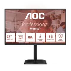 AOC Q27E4CV Monitor Profesional 27" QHD Multimedia Regulable en altura Negro