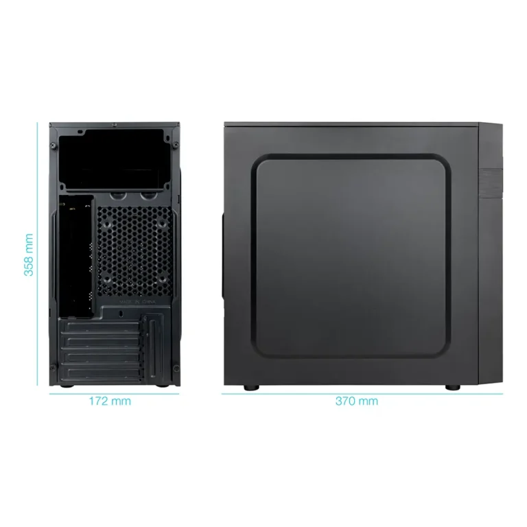 Tooq ISOBOX ULTRA Caja Minitorre MicroATX Negro