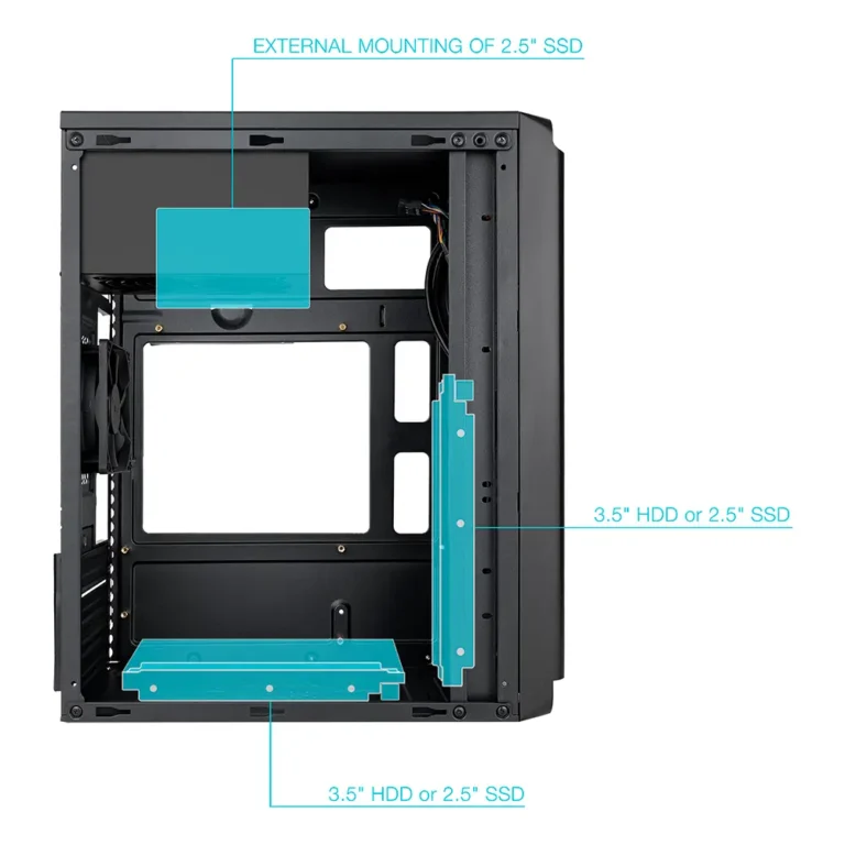Tooq DODEKA ULTRA Caja Minitorre MicroATX Negro