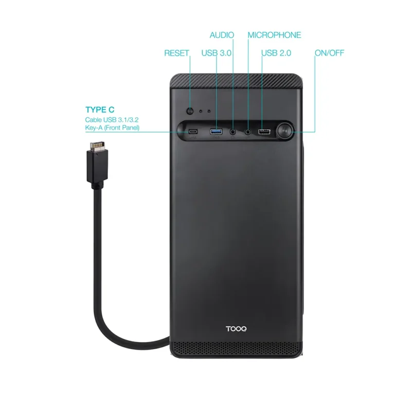 Tooq DODEKA ULTRA Caja Minitorre MicroATX Negro