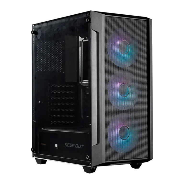 Keep Out XC-200 MESH Semitorre Gaming Ventana Lateral de Cristal Templado Refrigeración Líquida Negro