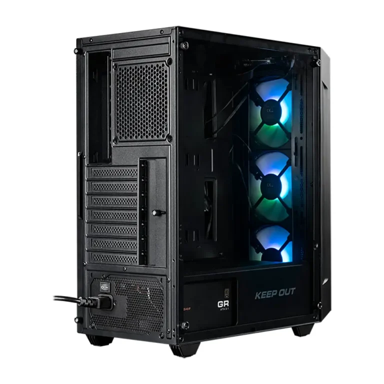 Keep Out XC-200 MESH Semitorre Gaming Ventana Lateral de Cristal Templado Refrigeración Líquida Negro