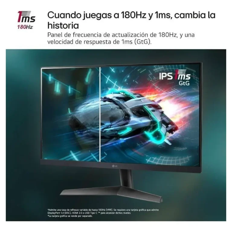 LG UltraGear 27GS60F-B Monitor Gaming 27" Full HD 1ms 180Hz IPS Negro