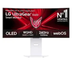 LG UltraGear 34GX90SA-W Smart Monitor Gaming Ultrapanorámico 34" WQHD MM 240Hz OLED Regulable Curvo Blanco