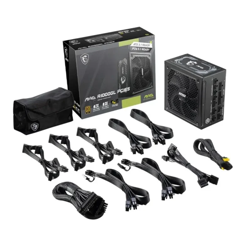 MSI MAG A1000GL PCIE5 Fuente Gaming 1000W 80+ Modular ATX Negro
