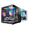 Mars Gaming MC-CUBE Minitorre Gaming Cristal Templado ATX Refrigeración Líquida