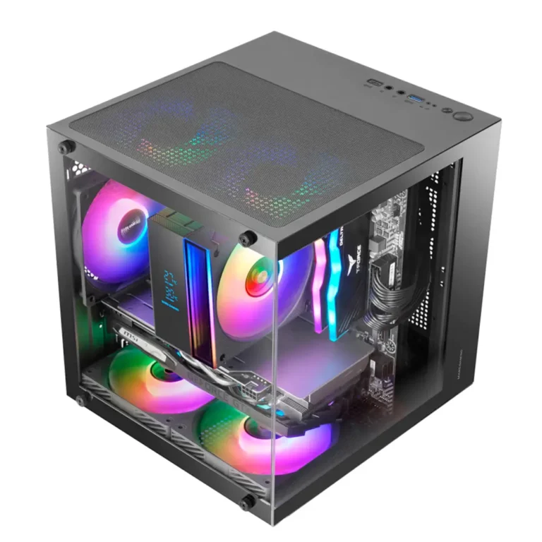 Mars Gaming MC-CUBE Minitorre Gaming Cristal Templado ATX Refrigeración Líquida