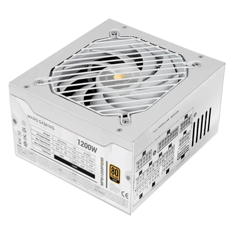 Mars Gaming MPB1200PSI Fuente Gaming 1200W 80+ Gold Ventilador 140mm Modular