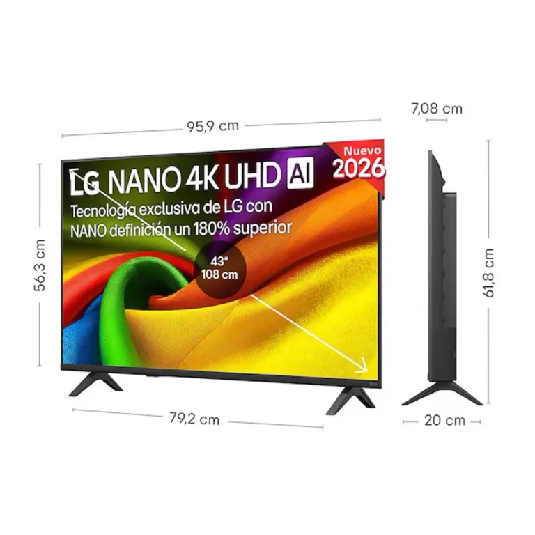 LG NanoCell 4K UHD AI NU85 2026 Smart TV WiFi Negro