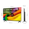LG NanoCell 4K UHD AI NU85 2026 Smart TV WiFi Negro