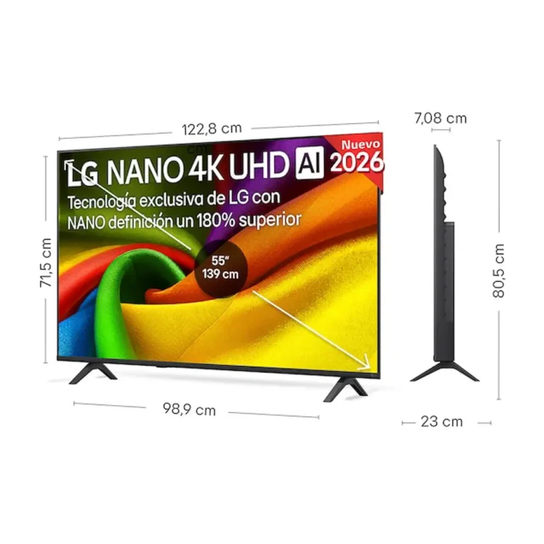 LG NanoCell 4K UHD AI NU85 2026 Smart TV WiFi Negro
