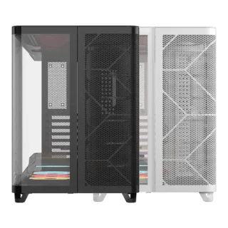 Corsair AIR 5400 LX-R RGB iCUE LINK, Semitorre Gaming, Triple Cámara, Vidrio Templado, USB-C